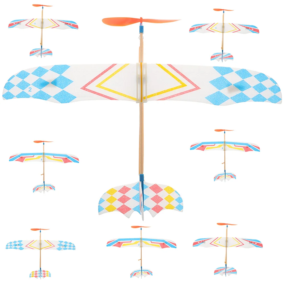 

8 Pcs Rubber Band Plane Foam Airplane Kids Educational Playthings Aircraft Model