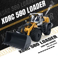 XDRC 580 RC Wheeled Loader 1/14 Scale Hydraulic Metal Remote Control Car Painted Assembled Model with Sound Light Set RC Toy 1