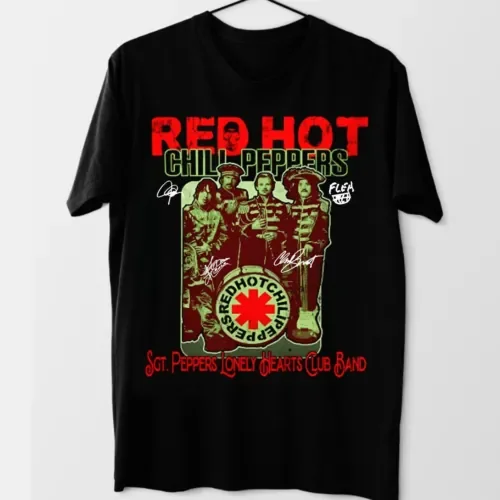 Maglietta Hot Red Chili Pepper Band Nuova Popolare Maniche Lunghe O Corte