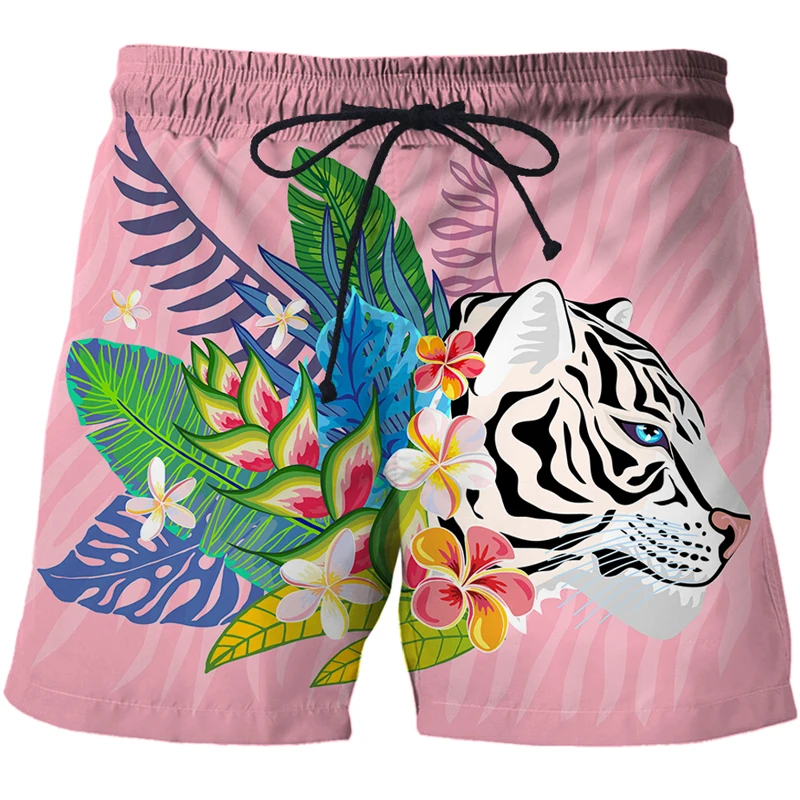 Colorful plants and animals 3D print Shorts Men Summer Fast-drying Beach Trousers Casual Sports Short Pants Clothing techwear blazer and pants set Women's Sets