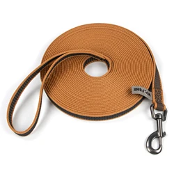 Dual - Color Long Dog Leash - 10 Meters, Latex Silk, Easy Training - 2M (LS Chocolat)