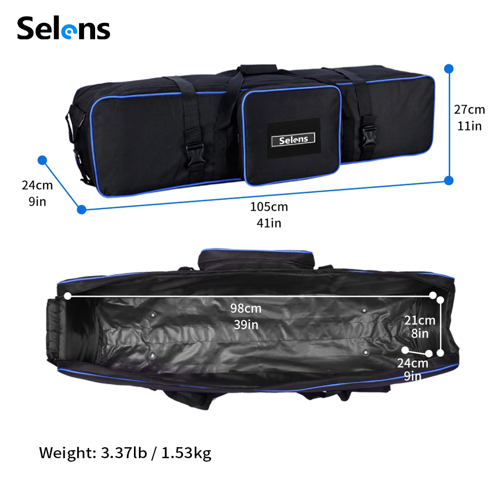Selens Photography Equipment Camera Bag 72cm/105cm Waterproof Carrying Case With Padded For Photo Studio Lights Stand Tripod Bag images - 6