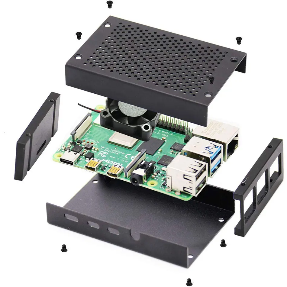 ����� ���� 4 �˷�̴� ���̽�, �� 4 �� �� �濭���� �ִ� Pi4 ���̽�, ���� �ִ� ����� ���� 4B ���̽�