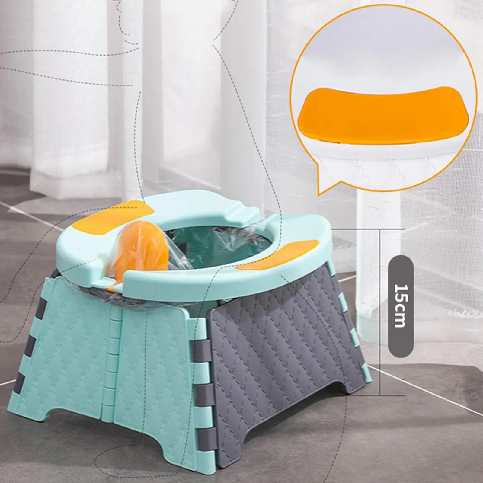 Travel Potty Toilet  Seat Folding  for Toddler Kids Convenient Installation Easy to Carry Around Suitable for Different Ages 3
