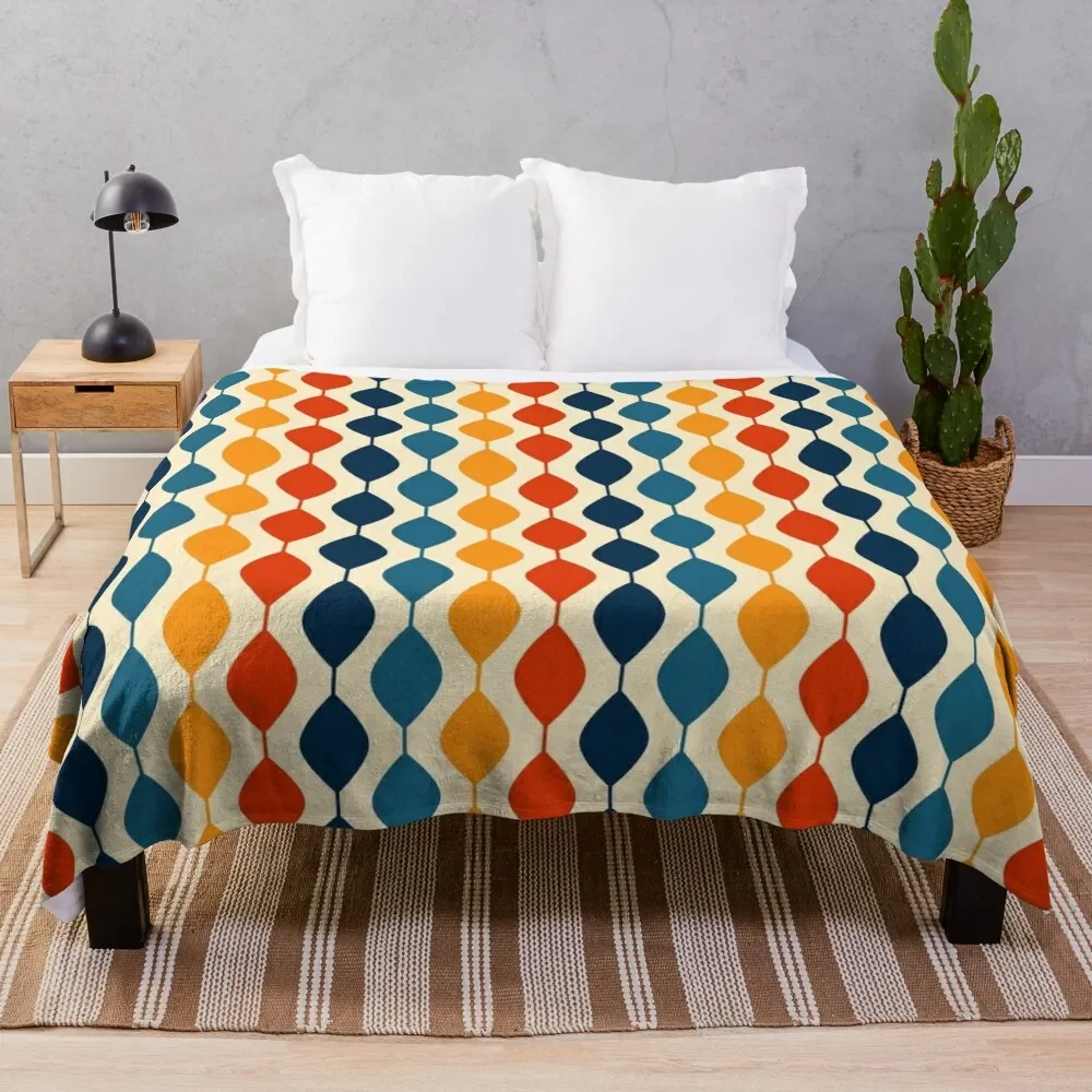 

Retro 1970's Bohemian Style Seventies Vintage Pattern Throw Blanket For Baby Blankets Sofas Of Decoration Blankets