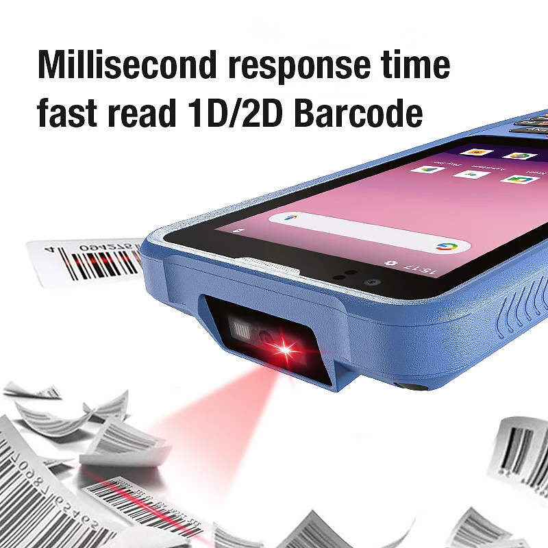 휴대용 PDA 안드로이드 12 바코드 1D 2D 스캐너, 키보드 POS 터미널 NFC 리더, 와이파이 4G 블루투스 GPS 데이터 수집기