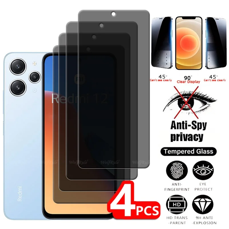 2 Pezzi Vetro Temperato Anti-Spy Per Xiaomi Mi Max 3 | Privacy 9H Copertura Completa | Pellicola Protettiva Anti-Graffio