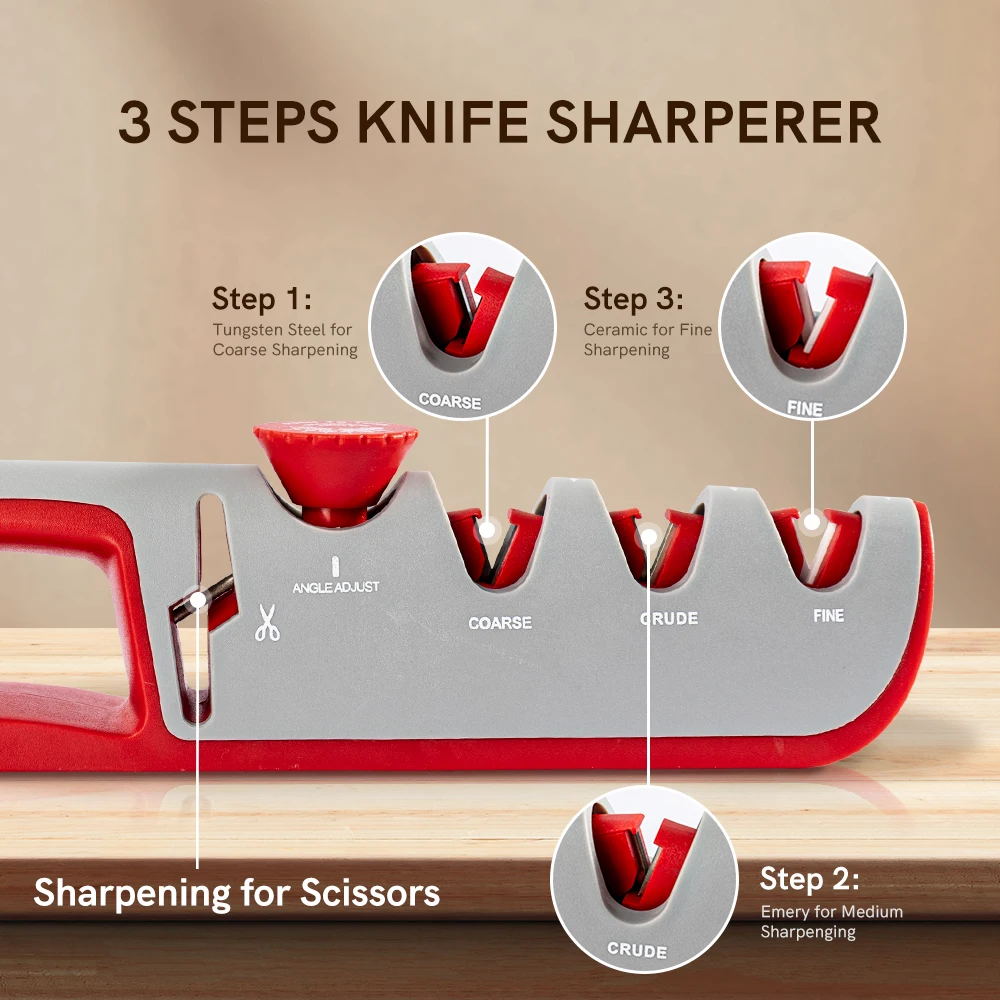 Angle Knife Sharpener Adjustable Eco-Friendly 5-in-1 Kitchen Grinding  Machine