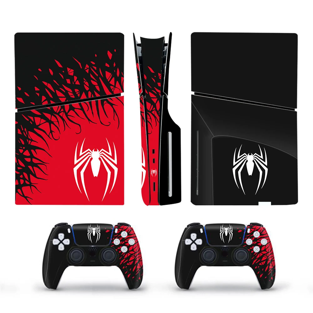 Skin Sticker For PS5 Slim Disc Edition Console Decal Vinyl Cover Case 2PCS Controller Gamepad Dustproof For PS5Slim Accessorie