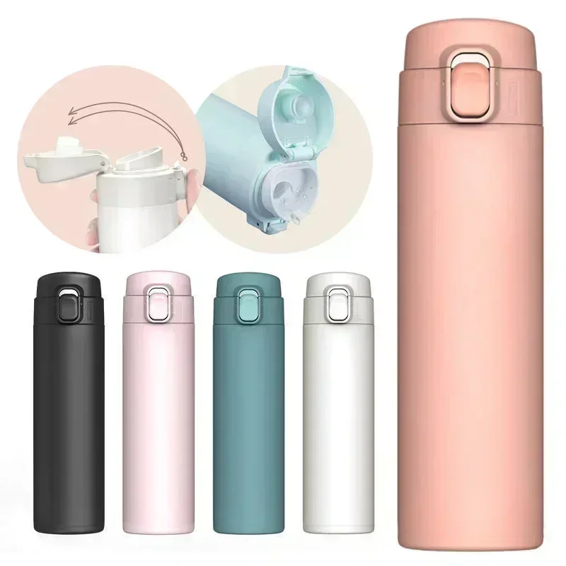 450ML Thermos Water Bottle Stainless Steel Insulation Vacuum Flasks Cup Keep Cold and Hot Mug Vacuum Flask Car Water Bottle thermal water bottle