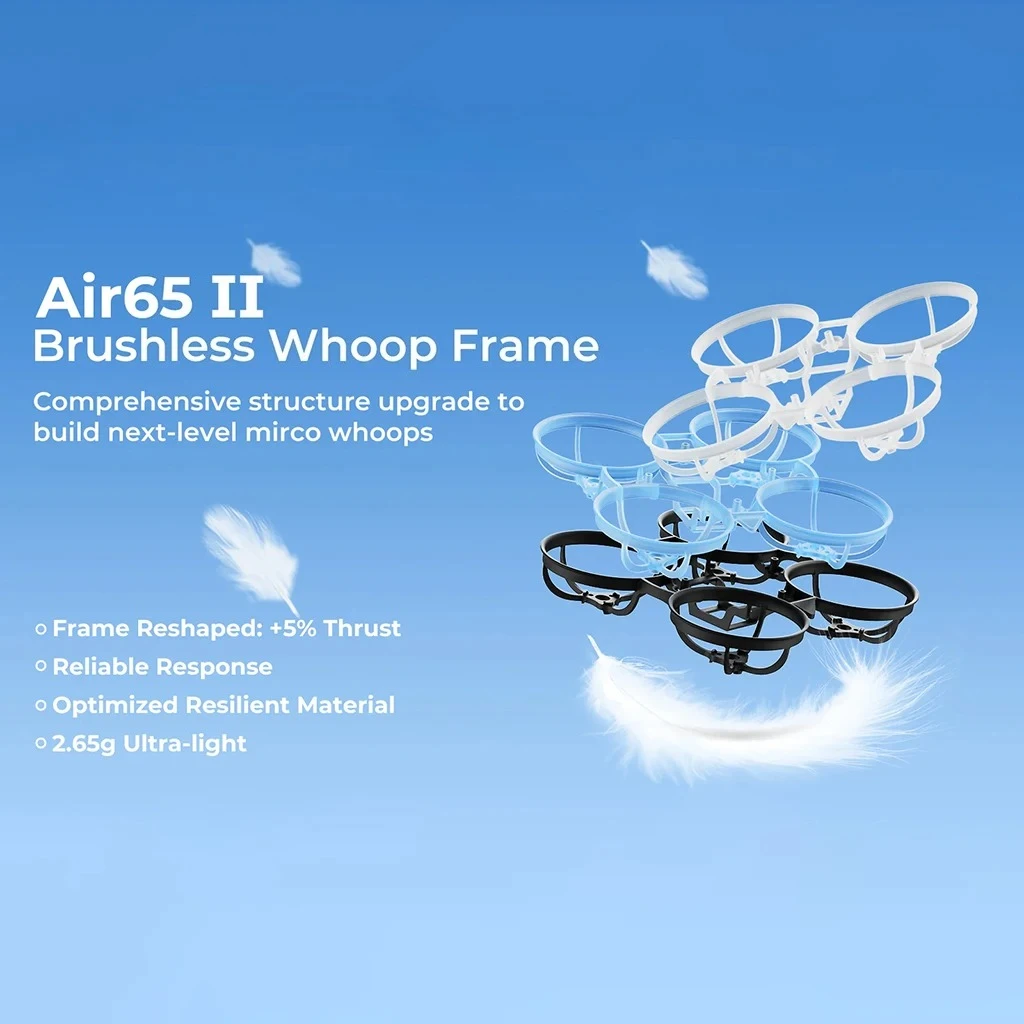 Air65 II Micro Drone FPV - Lot de 5 Coques Gris Rosé