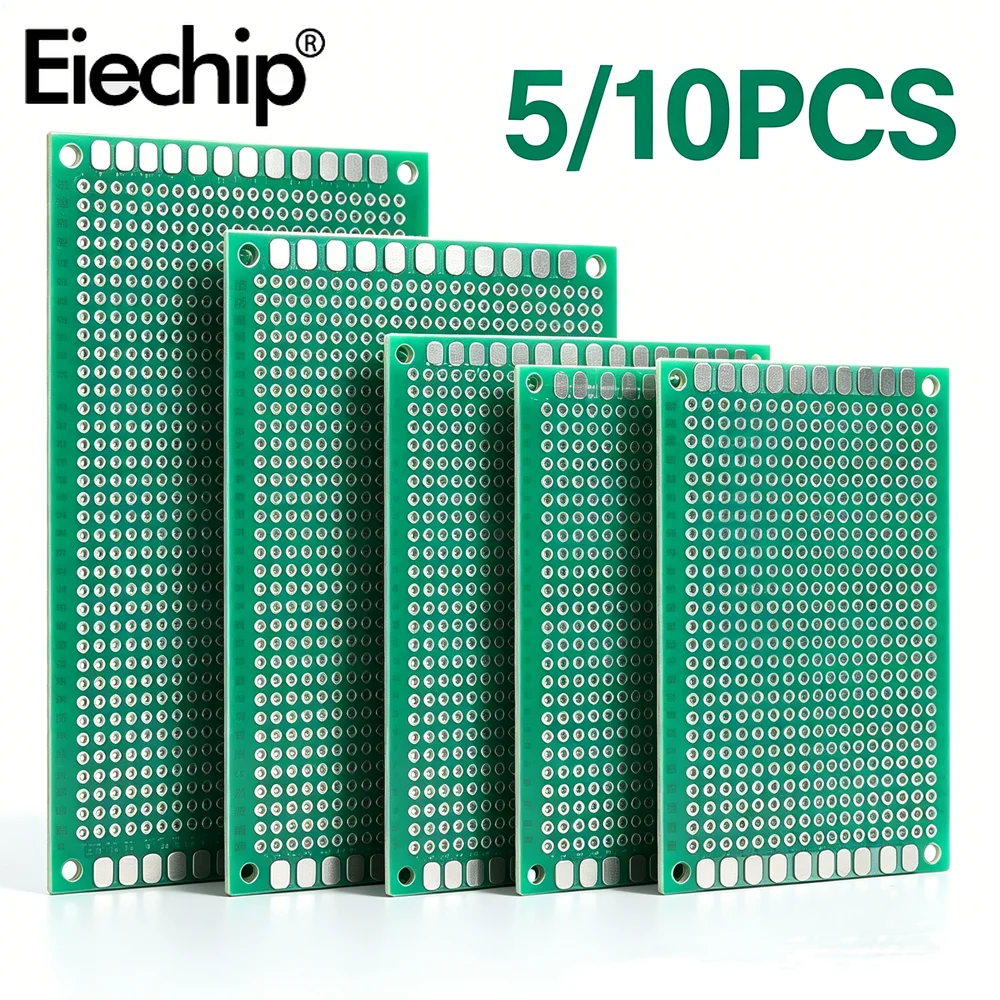 5/10pcs 단일 측면 PCB 프로토타입 보드 키트 2x8/3x7/4x6/5x7/6x8/7..