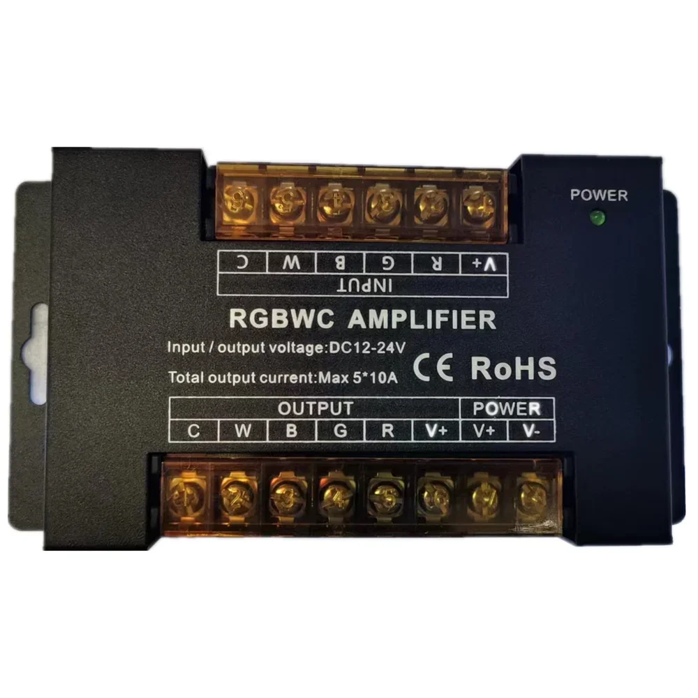 Description Picture 3 of item12A/24A/30A/50A LED Amplifier Controller Single Color/RGB/RGBW/RGBWW RGB+CCT DC5/12/24V 1CH/3CH/4CH/5CH Led Strip Power Repeater