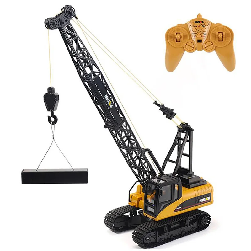 HUINA 572 15CH RC 1/14 Construction Crane Truck Tower Excavator Remote Control Truck Light Sound Battery Model Car RC Toys Gift 4