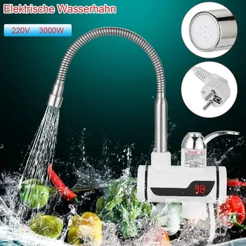 3000W Electric Kitchen Water Heater Tap Instant Hot Water Faucet Heater Cold Heating Faucet Tankless Instantaneous Water Heater 1