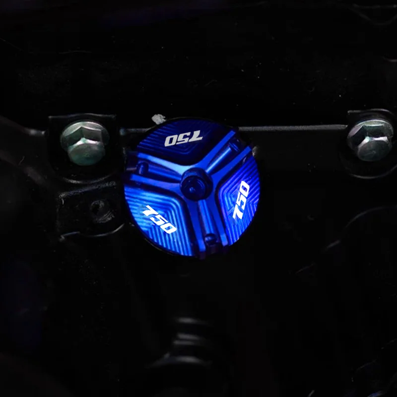 Coperchio Serbatoio Freni Moto Suzuki GSX-S750 - In Alluminio CNC, Decorativo E Protettivo, Colore Blu