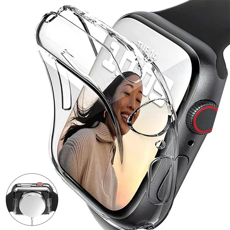 Apple 시계 밴드 용 스트랩 45MM 44MM iwatch 41MM 40MM 손목 팔찌 화면 보호기 케이스 Apple Watch Serie 8 7 SE 6 5 4 3 밴드