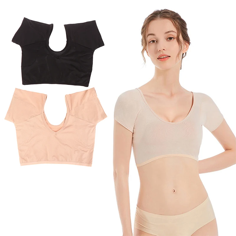 Underarm Sweat Pads T-shirt Shape Armpit Washable Reusable Perfume Absorbing Guards Shield Desodorante S-XL