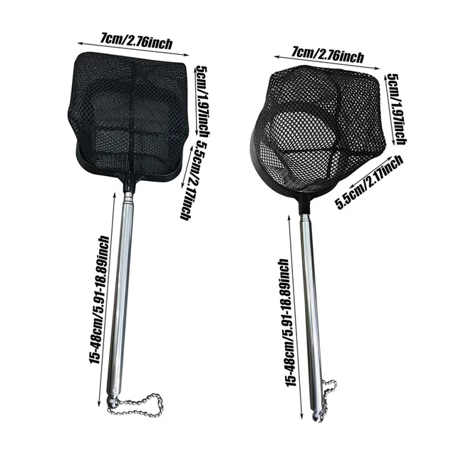 AquariumFish Fishing Net Stainless Steel Retractable Small Shrimp Fishing Nets Fish Accessories for Fish Tank Cleaner Tool 6