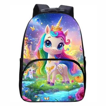 Unicorn Unicorn Primary and Secondary School Student Backpack Men's and Women's Fashion Backpack 1