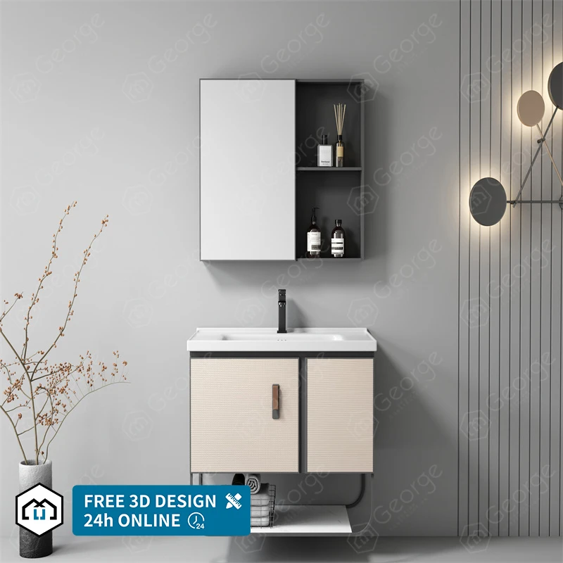 Simple Style Aluminium Bathroom Vanity Bathroom Cabinet L6605