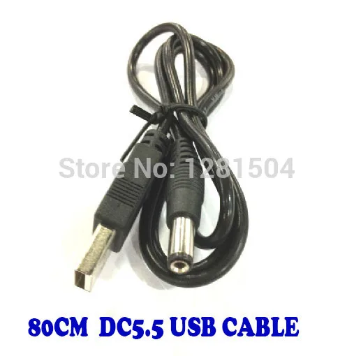 USB Power Charging Cable 80cm DC5.5mm*2.1mm USB TO DC 5.5*2.1 mm Power Cable jack 100pcs/lot