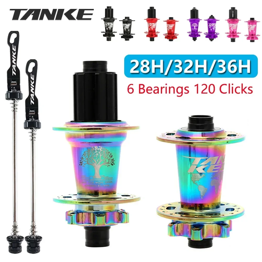 TANKE 120 클릭 허브 베어링 6개 MTB 산악 자전거 허브 전면 후면 교차..
