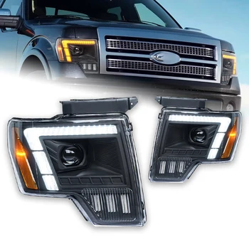 AKD Car Styling Head Lamp for Ford F150 Raptor Headlight 2008-2014 LED Headlight DRL Signal Lamp Hid Bi Xenon Auto Accessories
