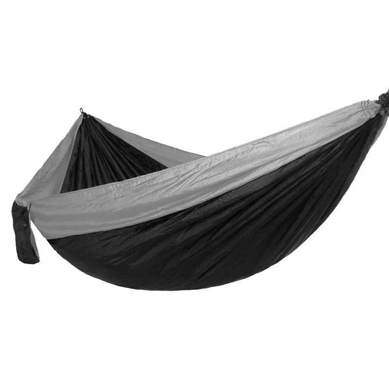 2 Person Outdoor Hanging Hammock Portable Camping Hang Bed Travel Survival Hunting Sleeping Bed Multicolor Adult Tourist Hammock 