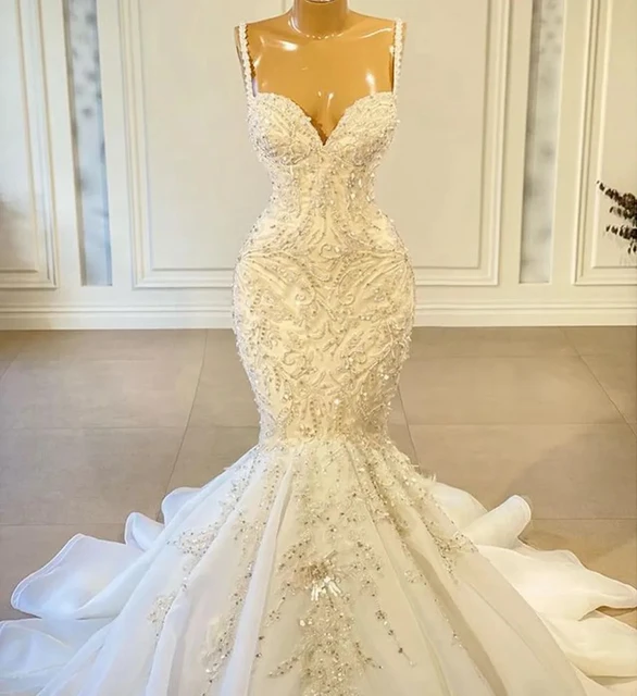 Cymbeline Flamme designer organza mermaid wedding dress size UK 12