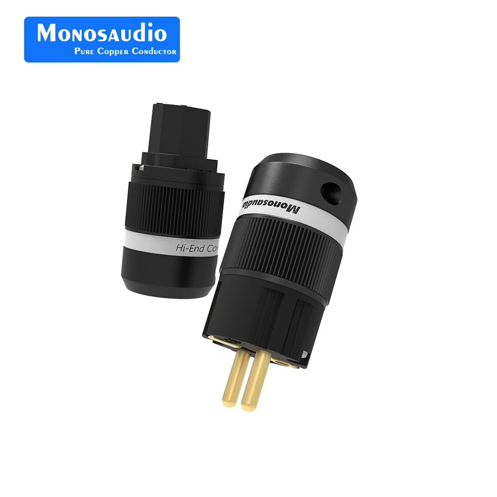 

Шнур питания Monosaudio E100G/F100G Hifi из чистой меди, шнур питания, Кабельный штекер IEC, гнездовой разъем, высококачественный адаптер питания европейского стандарта