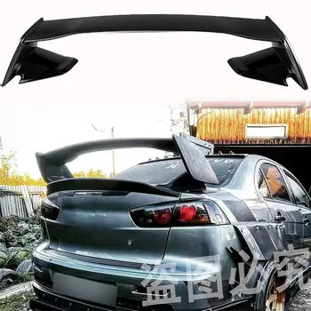 Spoiler nero 2008-2015 Materiale ABS Colore non verniciato Decorazione coda auto Spoiler bagaglio posteriore Ala per Mitsubishi LANCER EVO