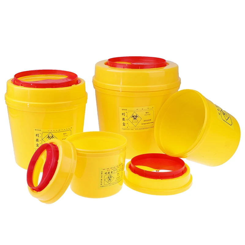 1 Pc Disposal Collect Box Needles Bin Biohazard Tattoo Piercing Needles Sharps Container Tattoo Artist Waste Barrel Trash Can