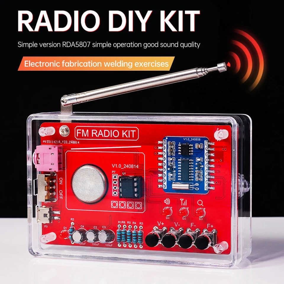 Kit radio FM, kit di formazione fai da te per la saldatura