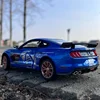 1/32 Ford Mustang Shelby GT500 Alloy Sports Car Model Diecast Metal Car Model Simulation Sound and Light Collection Kid Toy Gift 2