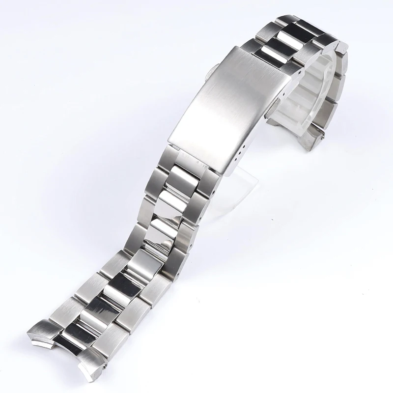 

High Quality 22mm Solid Stainless Steel Watchband For Tag Heuer Aquaracer Silver Men Wrist Bracelet Deployment Clasp Logo On