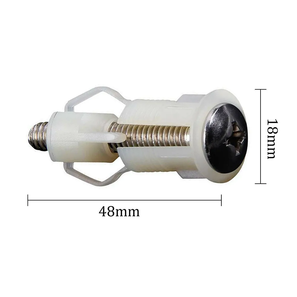

Cover A Pair Of Toilet Screws Fitting Kits Fix Installation Lid Nylon Pan Screws Stainless Steel Toilet 48mm*18mm