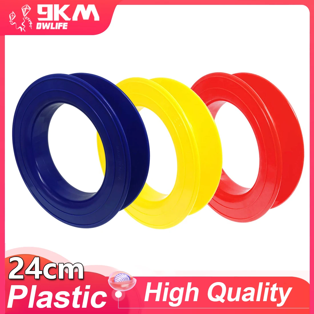 9KM DWLIFE 9.5in YoYo Kite Reel Winder ABS Plastic Easy for Single Line  Kites Delta Inflatable Kite with Dacron Flying Line