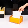 Creative Transparent Acrylic Tissue Box Living Room Paper Box Holder Simple Coffee Table Napkin Storage Box Decorative Ornament 1