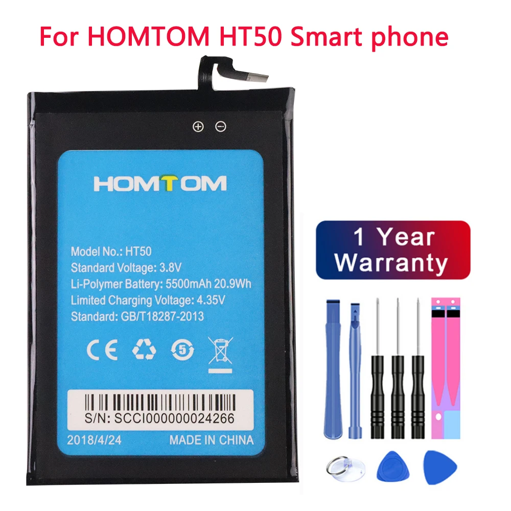 

Аккумулятор для HOMTOM HT50 MTK6737, 5500 мАч
