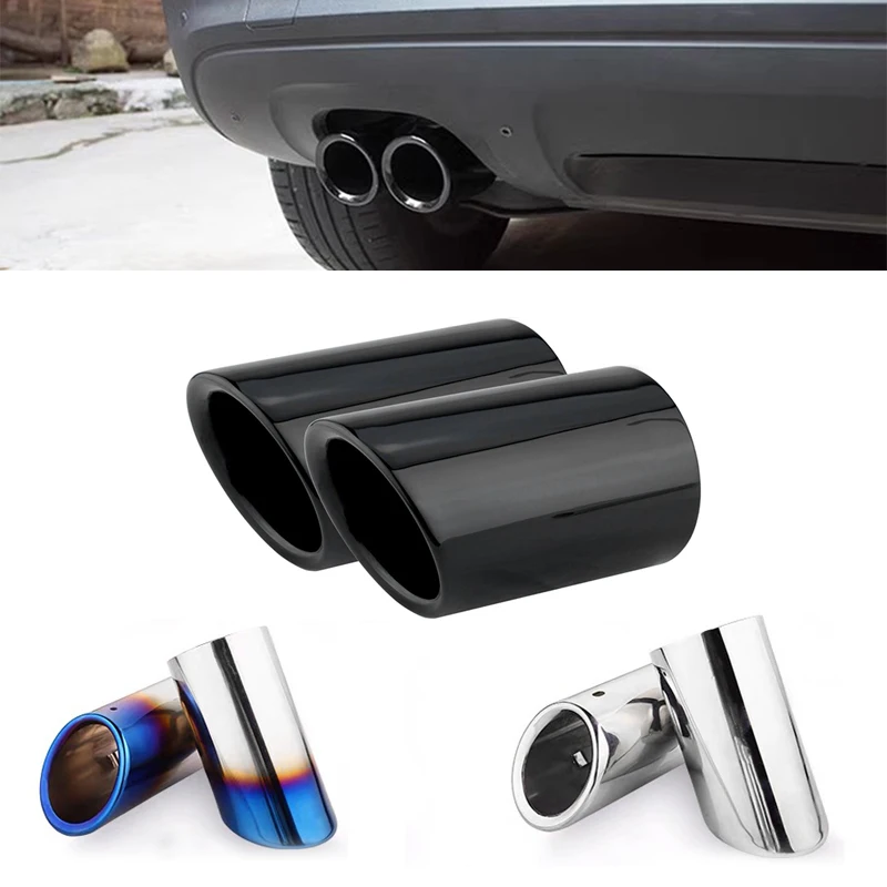 

76mm Stainless Steel Car Tailpipe For Audi A4 B8 Avant A5 Sportback 8T Q5 8R Q3 8U Exhaust Muffler Pipe Tip Auto Accessories