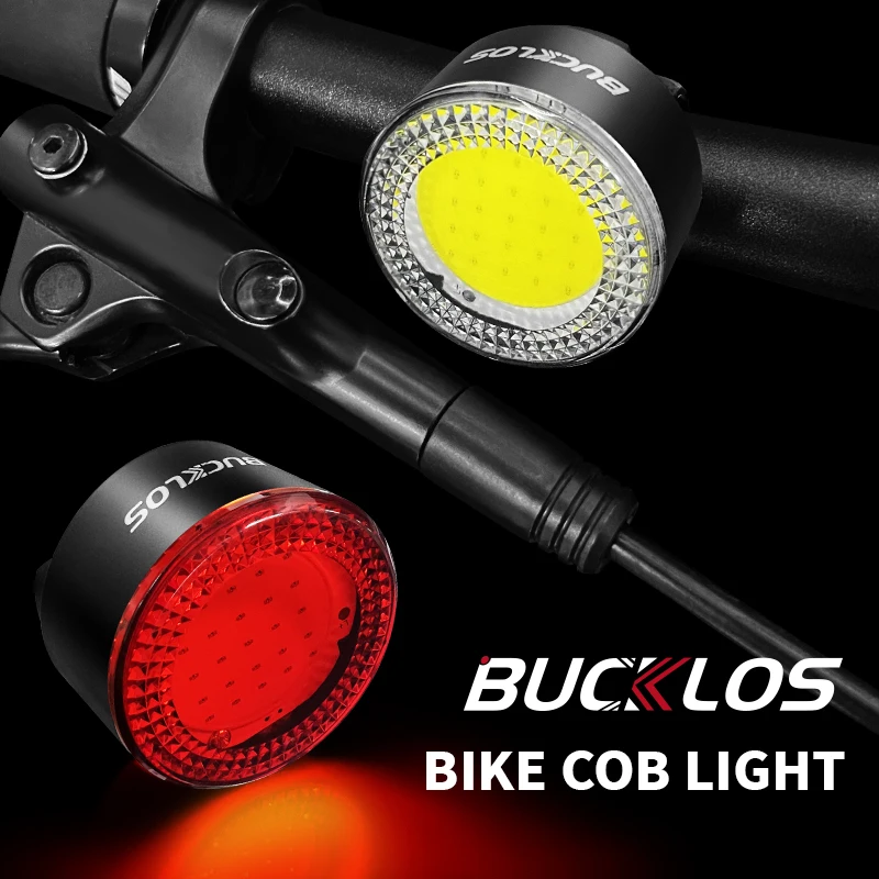 Bicycle Front Rear Lights COB High Bright USB Rechargeable Warning Lamp bicycle light 1 Pair