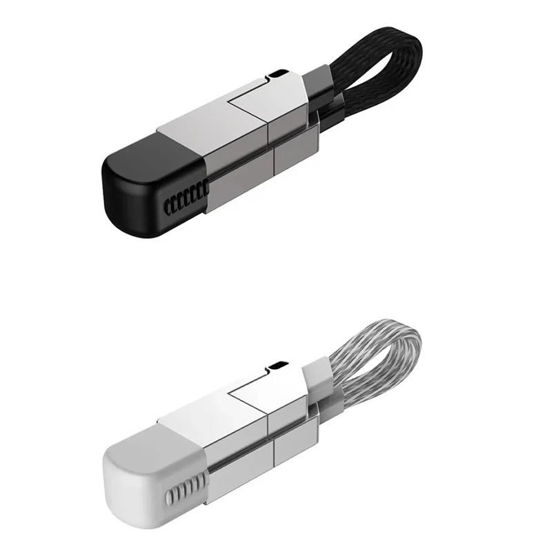 

6In1 Multifunctional Fast Charging Cable Keychain PD For Iphone 27W Android TYPE-C 100W Charging Data Cable