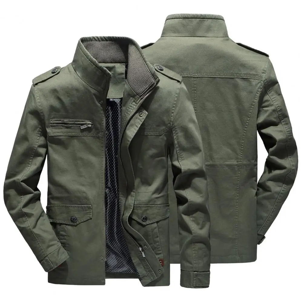 

Cotton Men Jacket High Quality Autumn Overcoat Jacket Male Clothing Solid Vintage Jacket Men Winter Costume Fashion Trench Coat