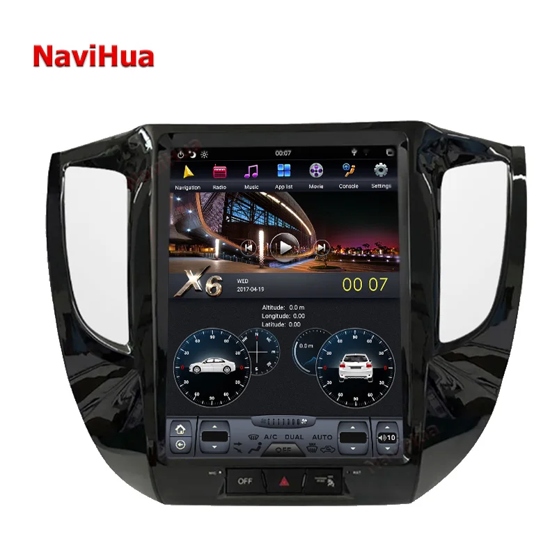 Navihua For Mitsubishi L200 Triton Car Stereo Radio Android Auto Head