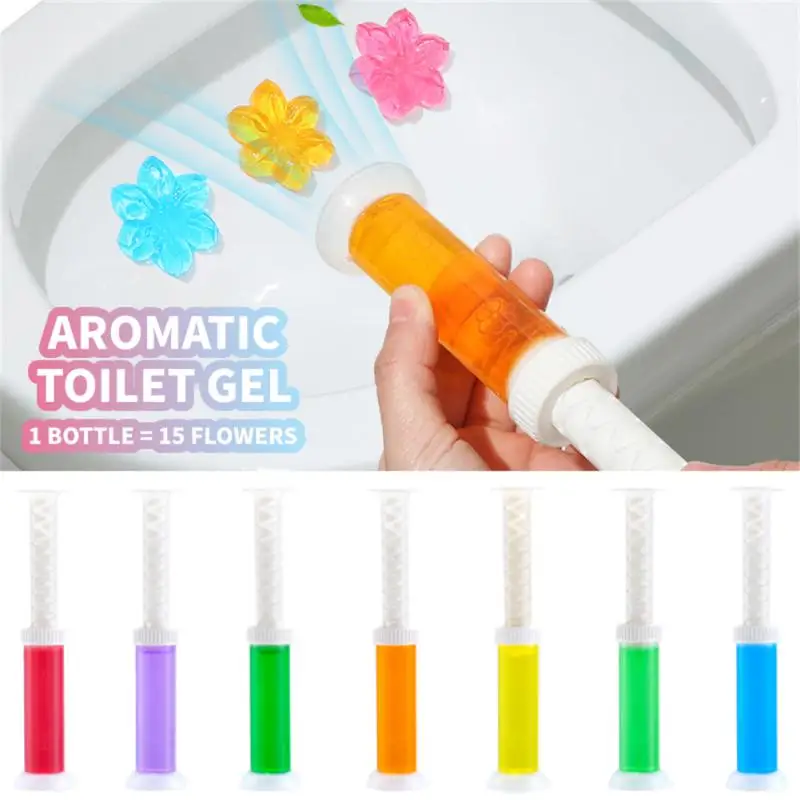 

Floral Fragrance Toilet Flower Gel Toilet Cleaner Air Freshener Aromatic Deodorant Detergent Bathroom Deodorant Cleaning Tool