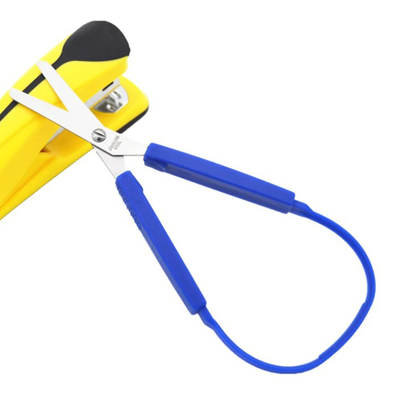 

Student Kid Mini Stainless Steel Loop Scissors Colorful Grip DIY Art Craft Paper Cutting Stationery School Home Office Tool