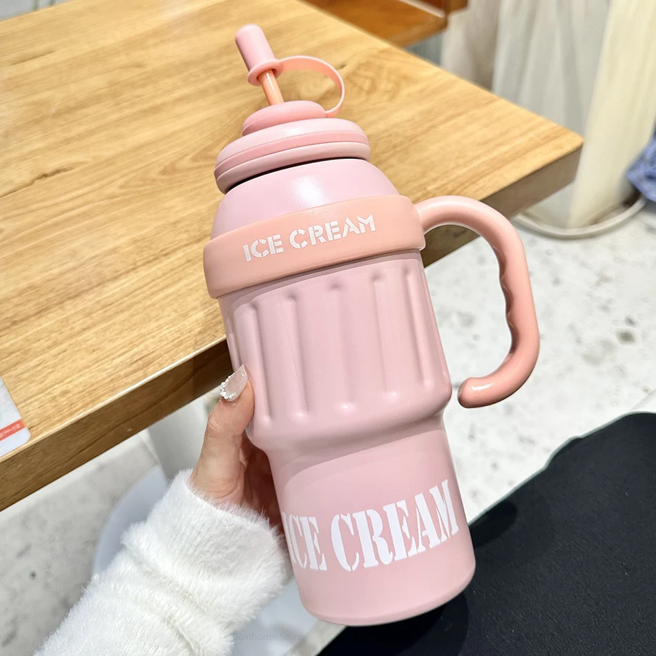New Large Capacity Thermos Cup With Handle And Straw Stainless Stee Car Portable Travel Thermal Cup Big Mac Thermos Water Bottle - Aliexpress 15 23 New Large Capacity Thermos Cup With Handle And Straw Stainless Stee Car Portable Travel Thermal Cup Big Mac Thermos Water Bottle - Aliexpress 15