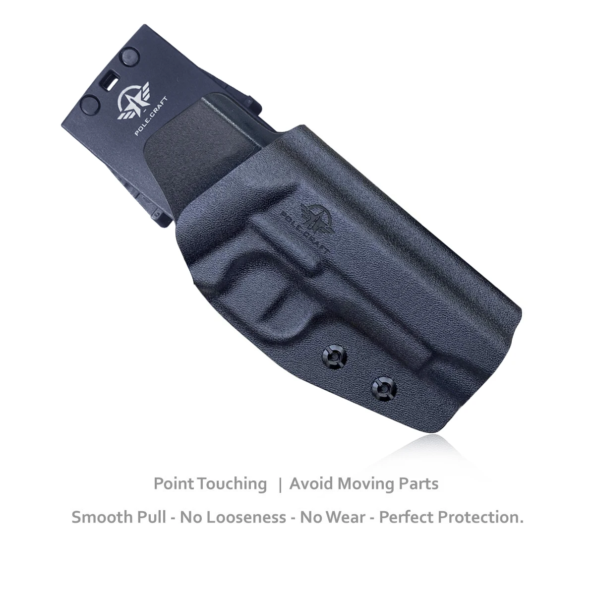1911 Holster Kydex for Colt Commander 1911 .45 / 9mm / 4.25" PT1911 Outside Waistband Carry 1.5-2 Inch Belt Clip with Leggings