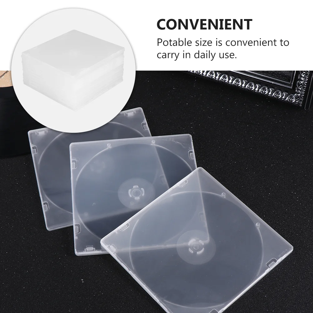 25 Pcs Ultrathin Dvd Case Transparent Cd Package Portable Cd Storage Box For Home Cinema  Cd Storage Holder  Cd Package 